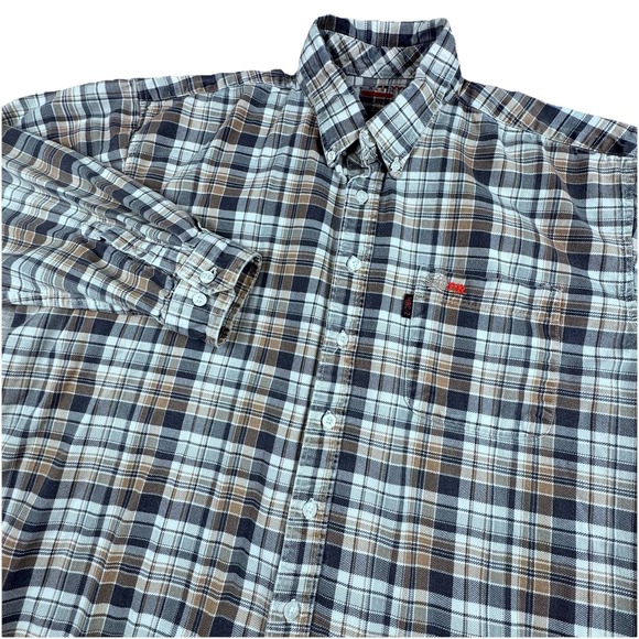 Cinch Other - Cinch WRX Flame Resistant Button Shirt Men XXL Plaid Long Sleeve HRC-2 Workwear